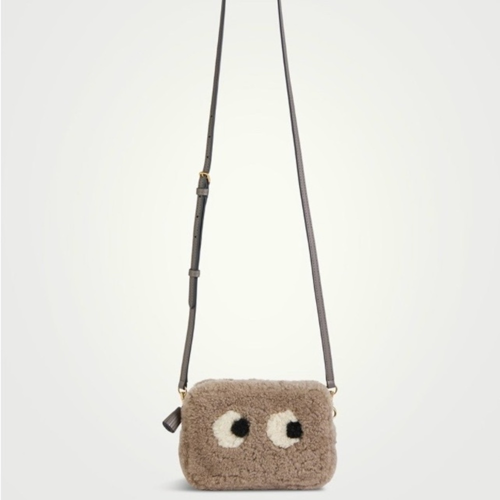 ANYA HINDMARCH Mini Eye Shearling Camera Bag